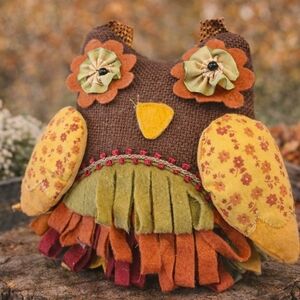 Colorful Owl Plush Decor